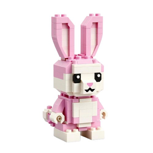 Sticker van een lego-haas